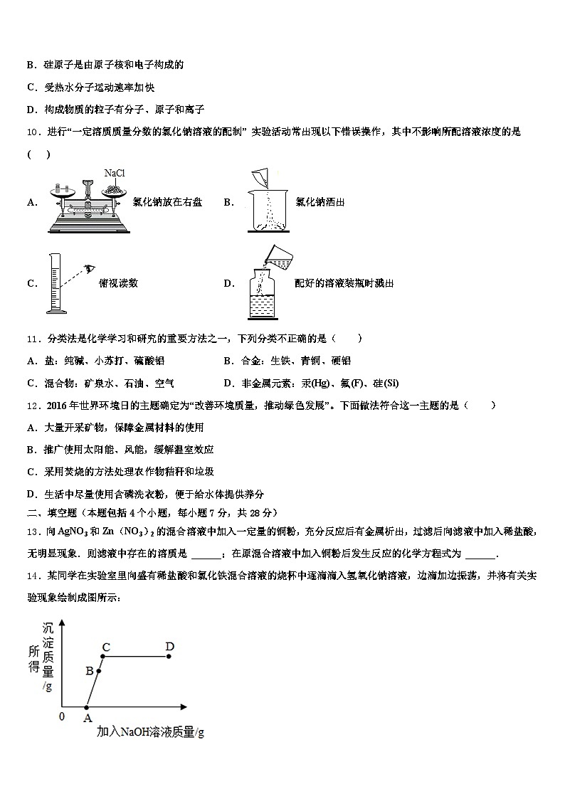 辽宁省阜新市2025-2026学年中考三模化学试题（含答案解析）第3页