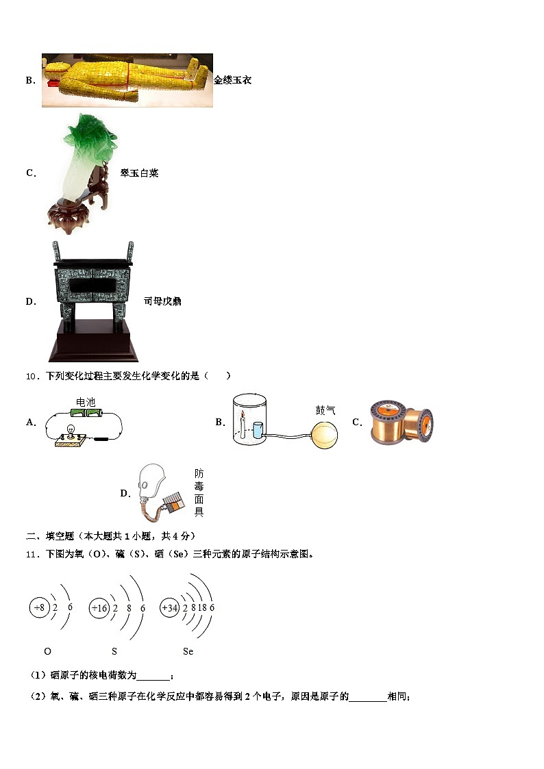 2026年黑龙江省大庆市中考化学模拟精编试卷（含答案解析）第3页