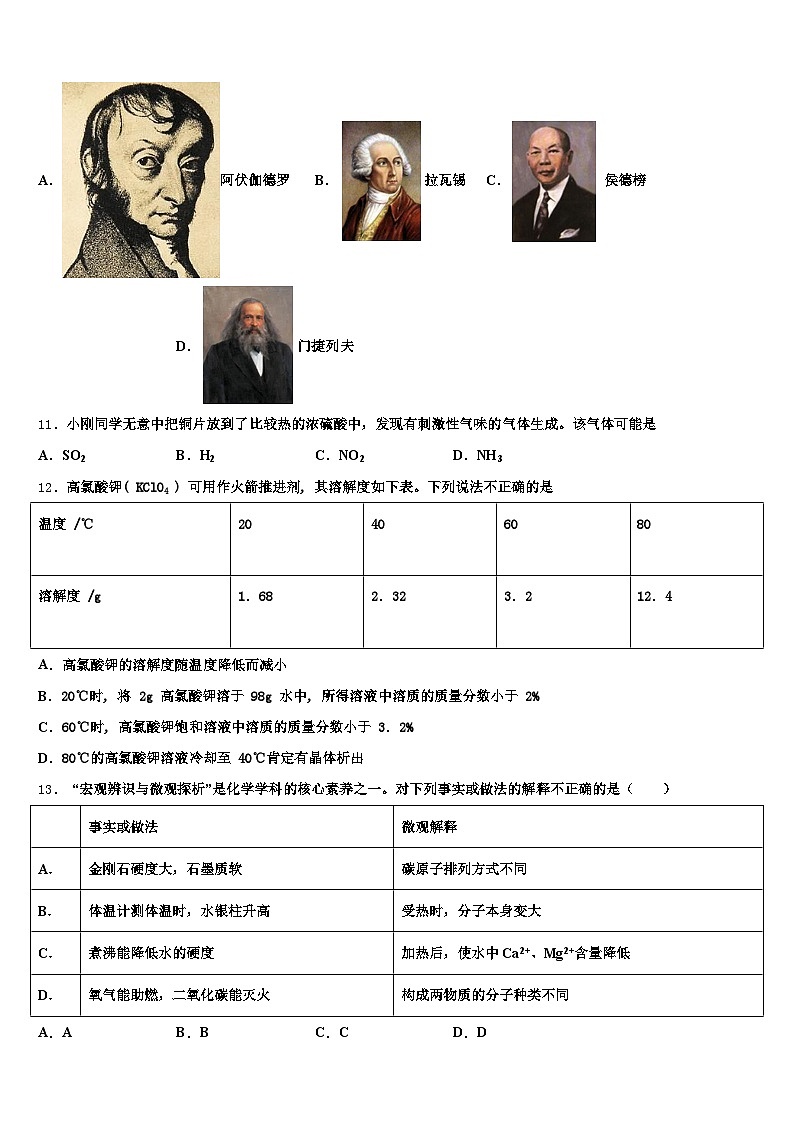 2026年广西壮族自治区玉林市中考冲刺卷化学试题（含答案解析）第3页