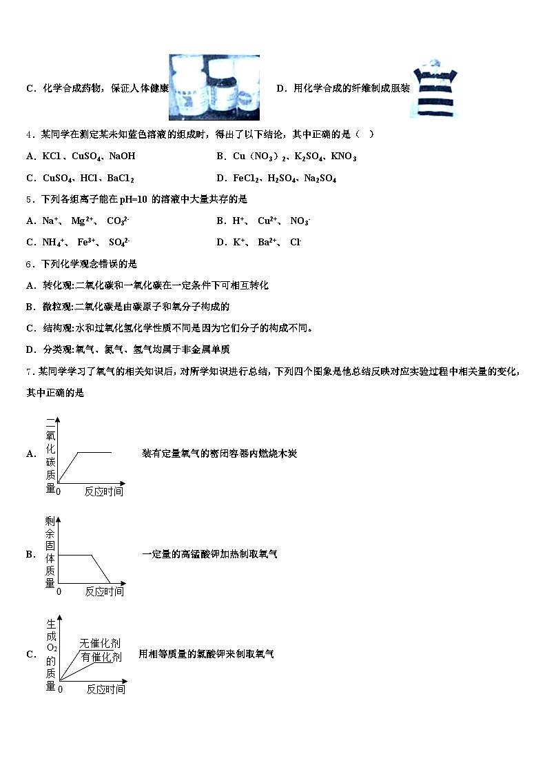 抚州市2025-2026学年中考化学全真模拟试题（含答案解析）第2页
