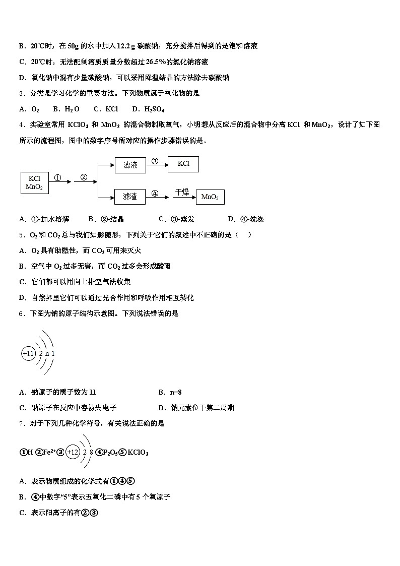 成都市2025-2026学年初中化学毕业考试模拟冲刺卷（含答案解析）第2页