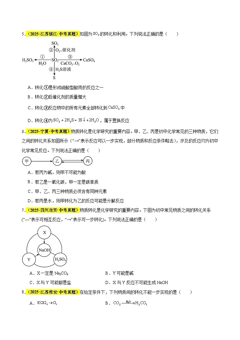 专题16 物质的转化与推断（全国通用）（原卷版）第2页