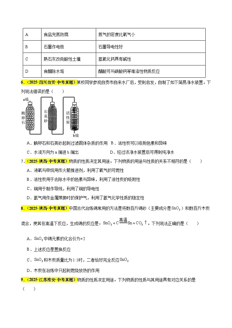 专题09 碳和碳的氧化物（全国通用）（原卷版）第2页