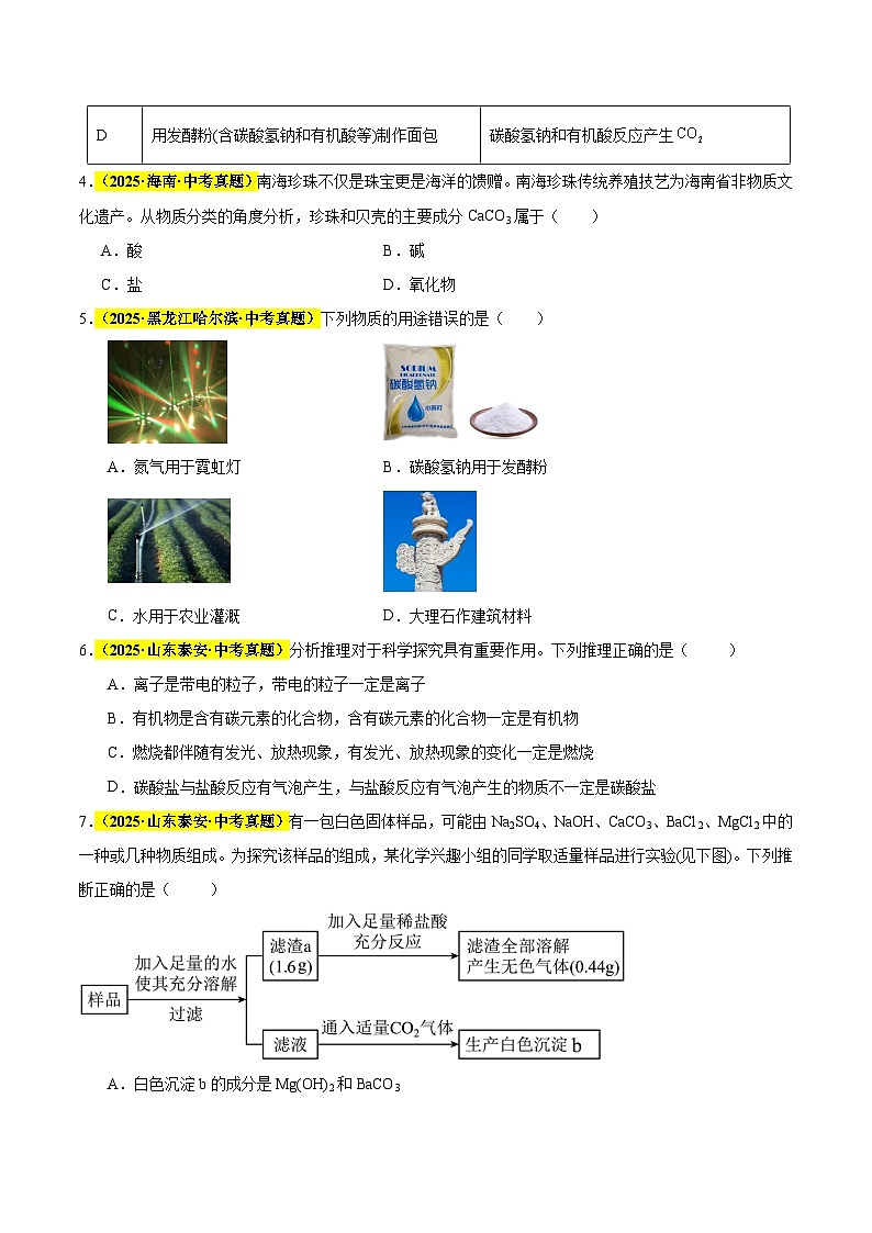 专题14 常见的盐 化肥（全国通用）（原卷版）第2页
