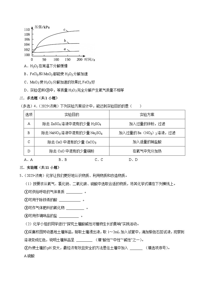 2026年中考化学二轮专题考点复习-科学探究试题（含答案）第2页