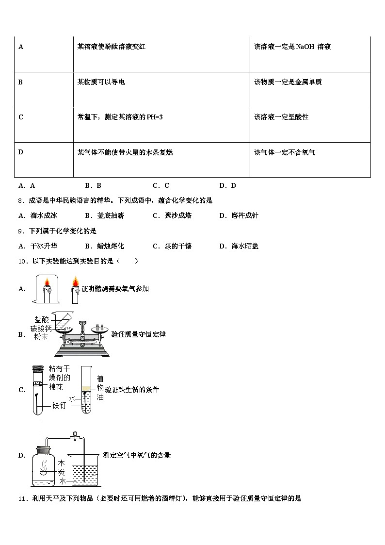 铜川市2026年中考二模化学试题（含答案解析）第3页