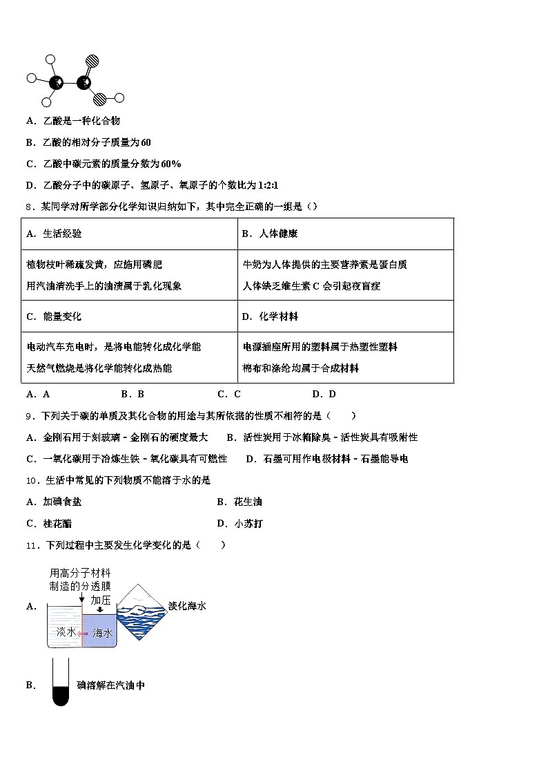 云南省西双版纳傣族自治州2026年中考四模化学试题（含答案解析）第3页