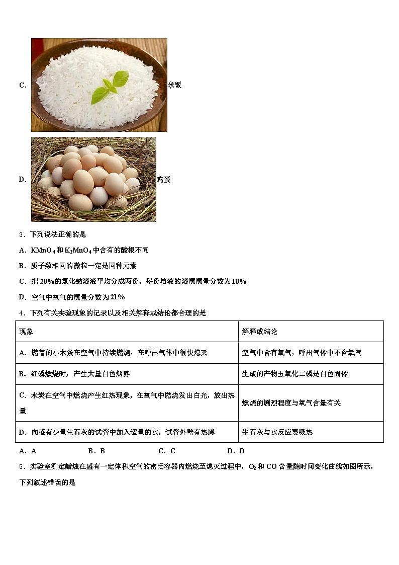 吉林省吉林市2025-2026学年中考三模化学试题（含答案解析）第2页