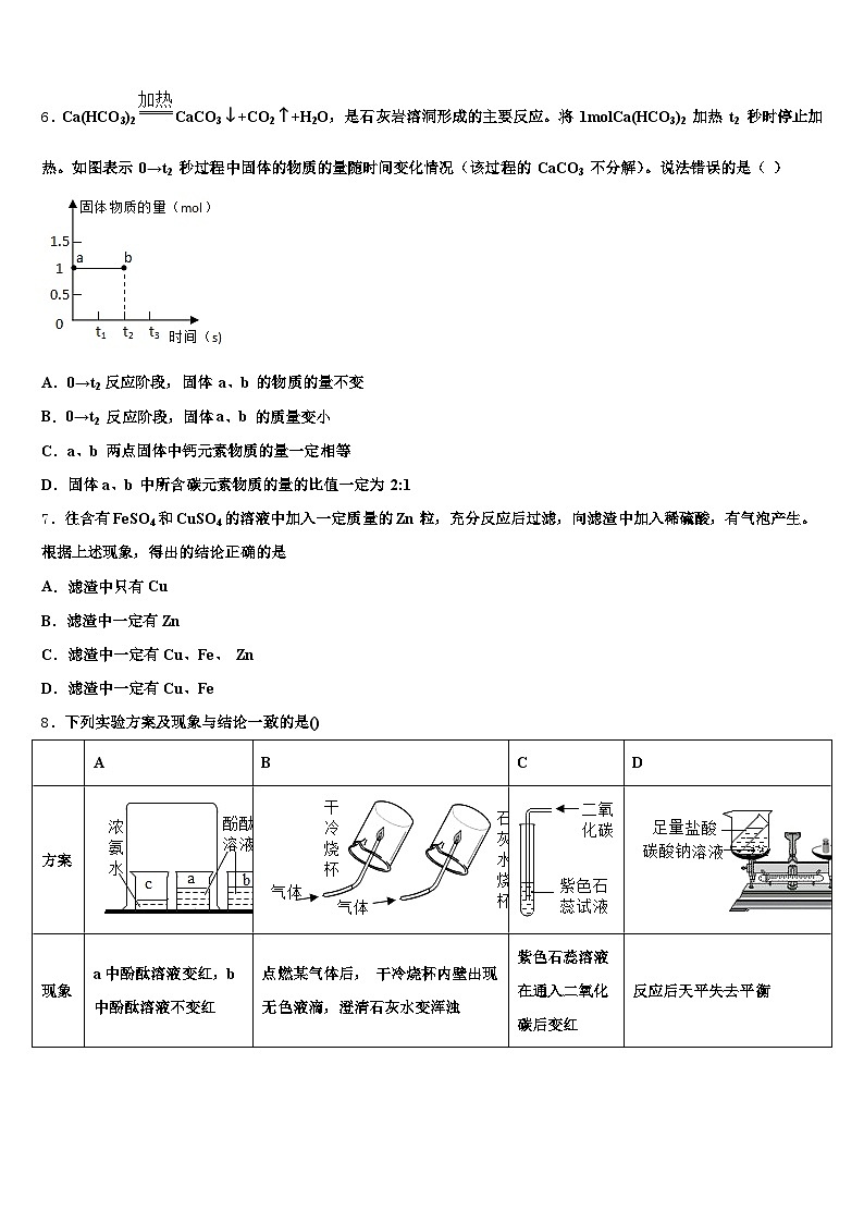 江苏省南京市2025-2026学年中考适应性考试化学试题（含答案解析）第3页