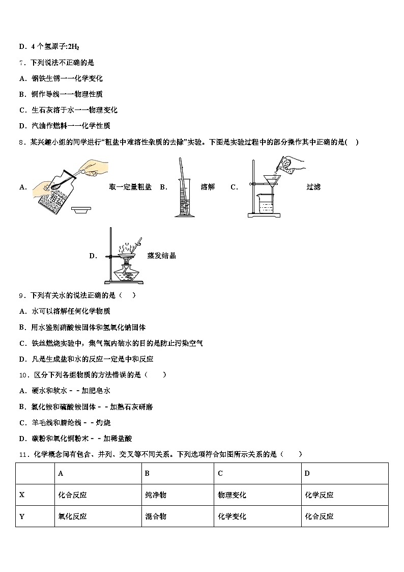 安徽省六安市2026年中考化学全真模拟试题（含答案解析）第2页