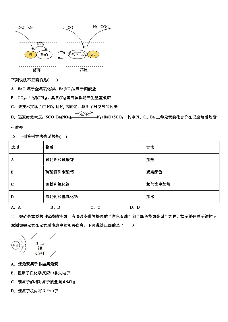 新疆维吾尔自治区和田地区2025-2026学年中考化学四模试卷（含答案解析）第3页