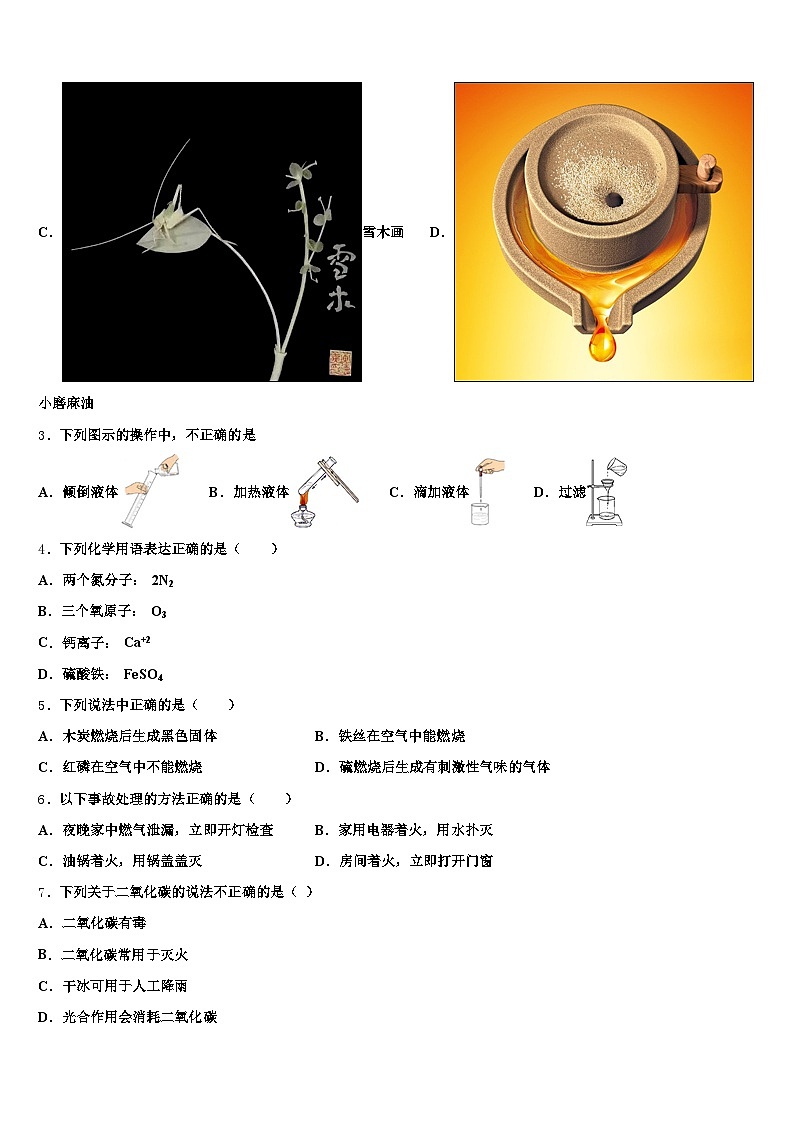 济南市2026年中考化学适应性模拟试题（含答案解析）第2页