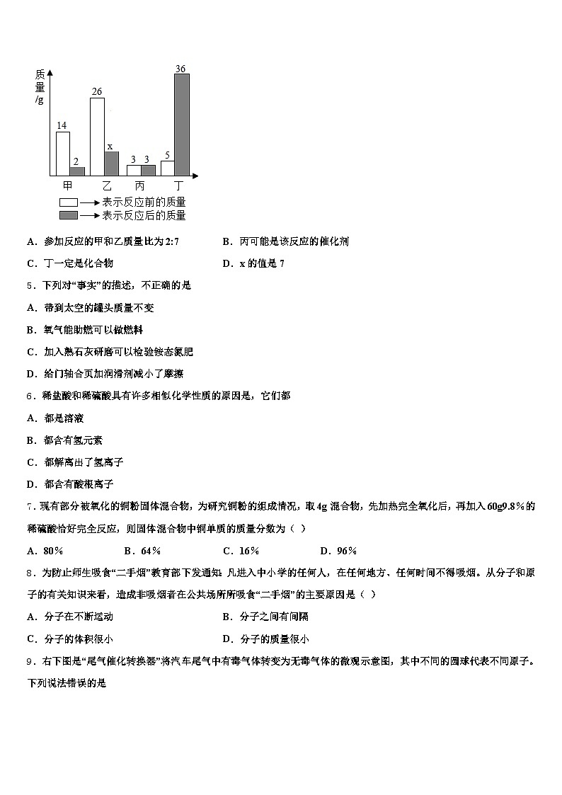 云南省迪庆藏族自治州2025-2026学年中考化学考试模拟冲刺卷（含答案解析）第2页