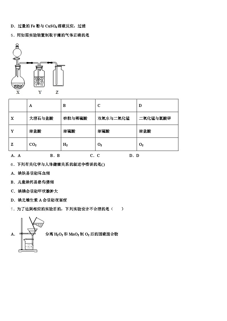 鄂州市2025-2026学年中考押题化学预测卷（含答案解析）第2页