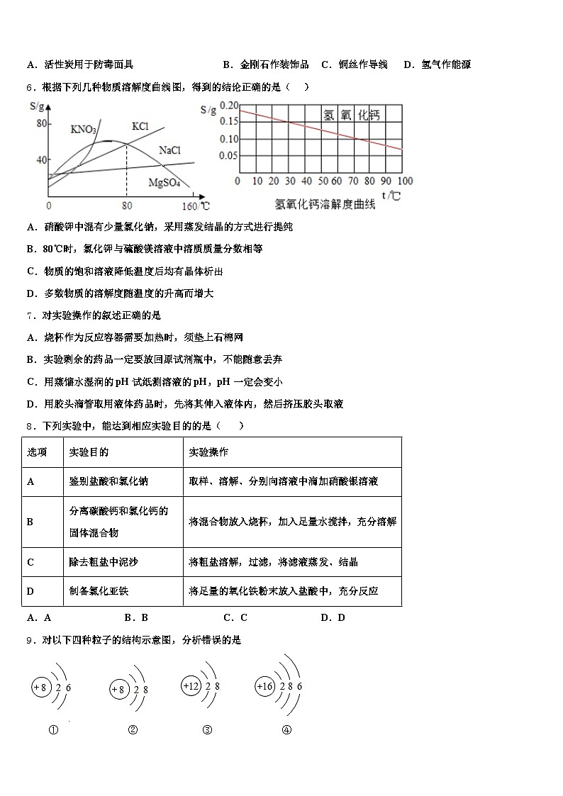 临沧市2025-2026学年中考化学模拟预测试卷（含答案解析）第2页