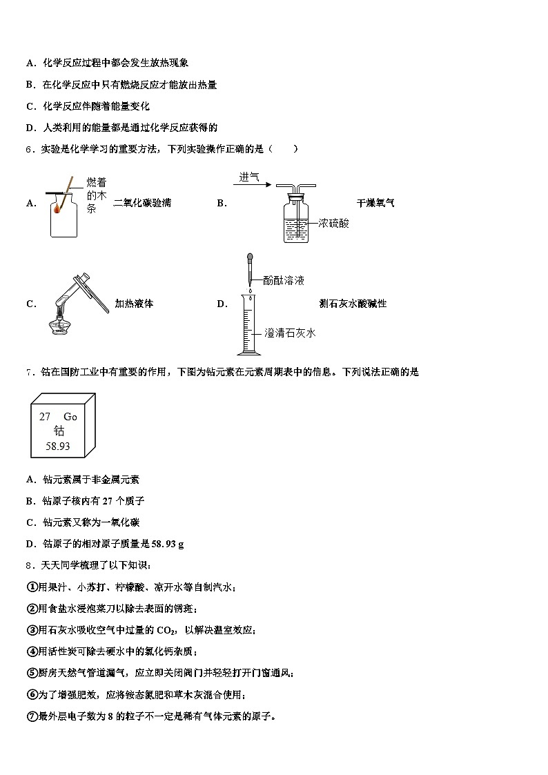 广东省惠州市2025-2026学年中考化学考前最后一卷（含答案解析）第2页