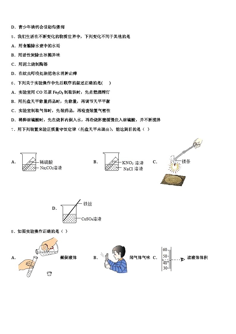 江苏省南通市2026年中考五模化学试题（含答案解析）第2页