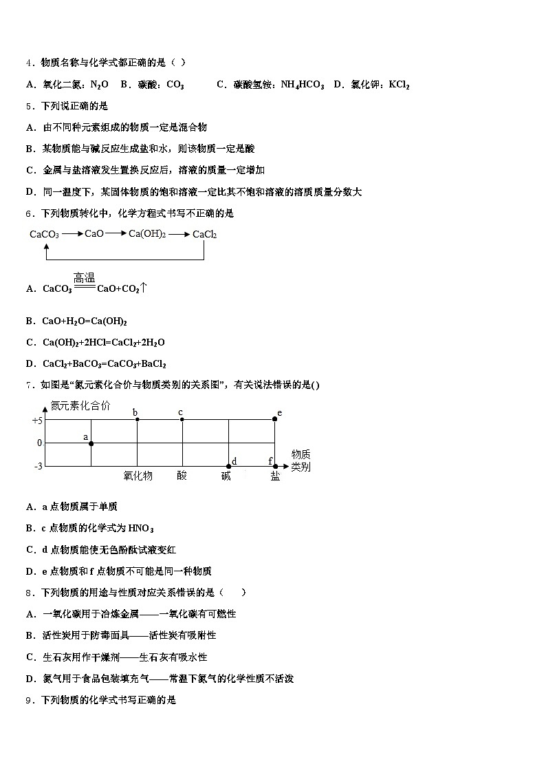 河南省洛阳市2025-2026学年中考考前最后一卷化学试卷（含答案解析）第2页