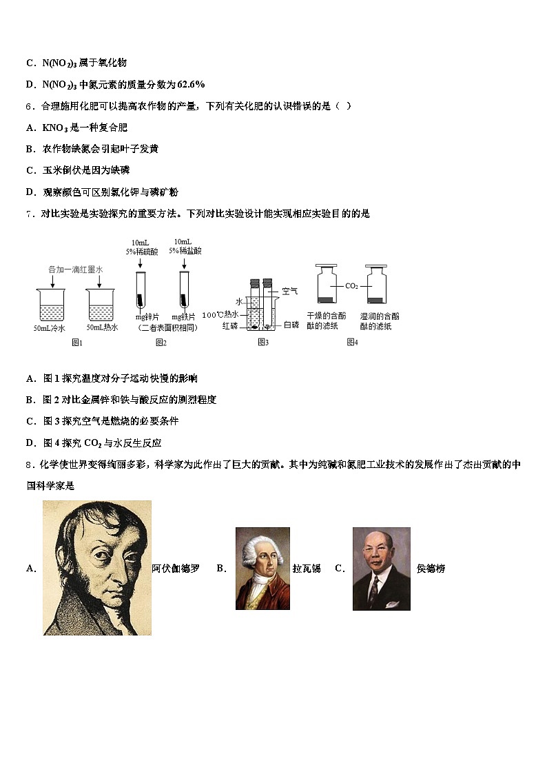 广西壮族自治区防城港市2025-2026学年中考化学五模试卷（含答案解析）第2页