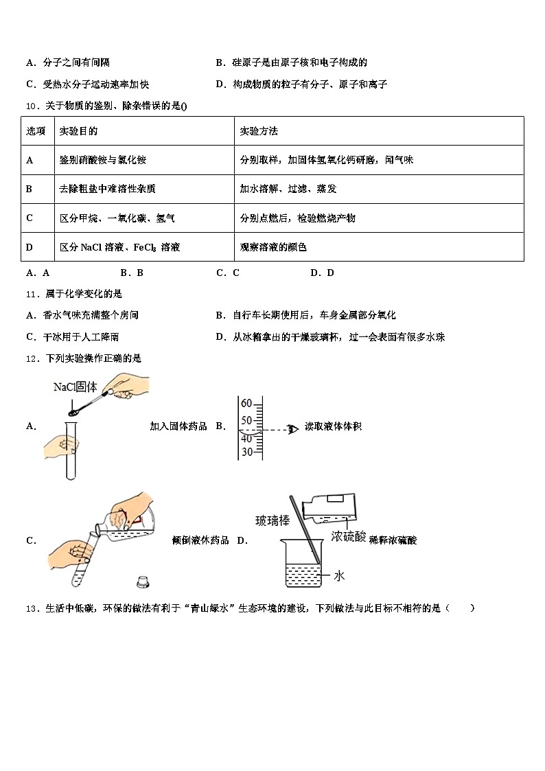 2025-2026学年山东省青岛市中考联考化学试卷（含答案解析）第3页