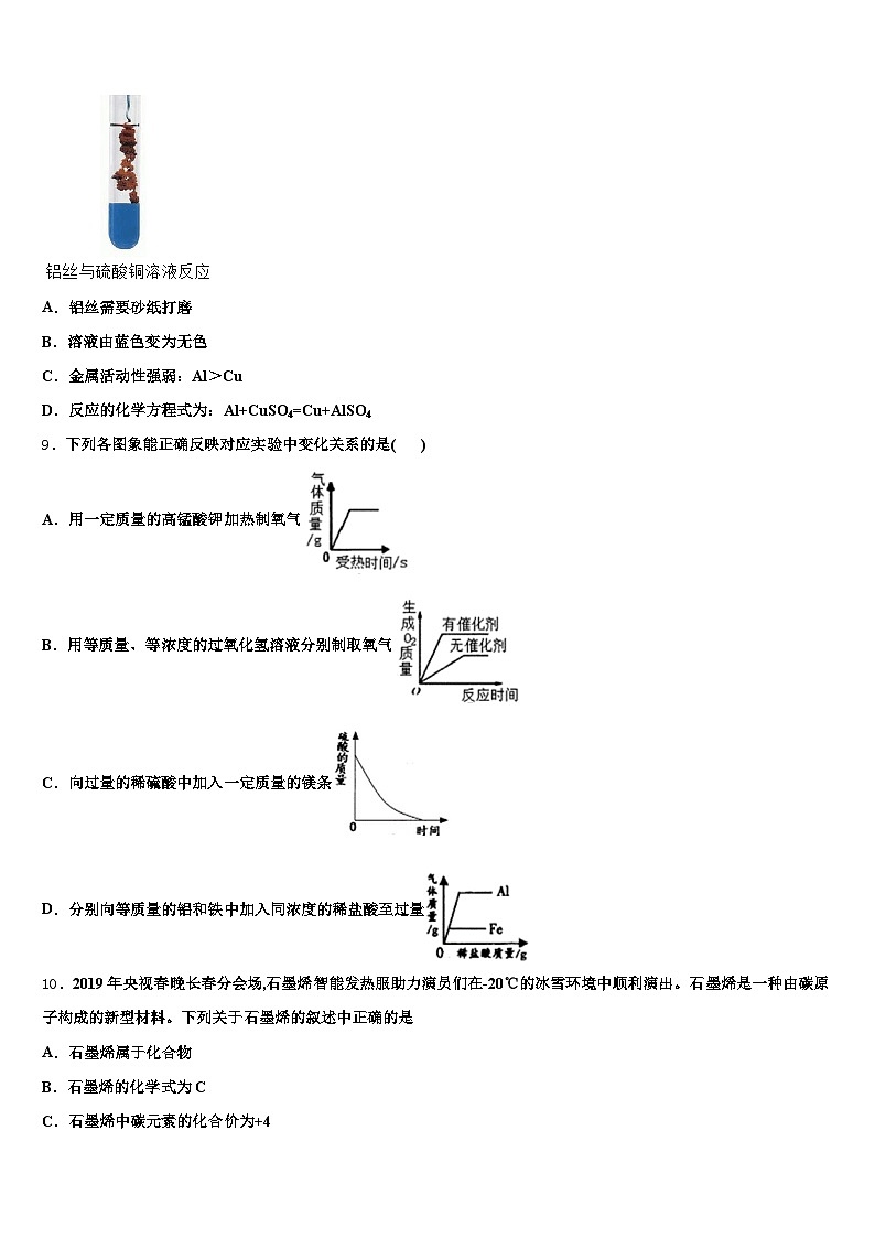 2026届泰安市中考五模化学试题（含答案解析）第3页