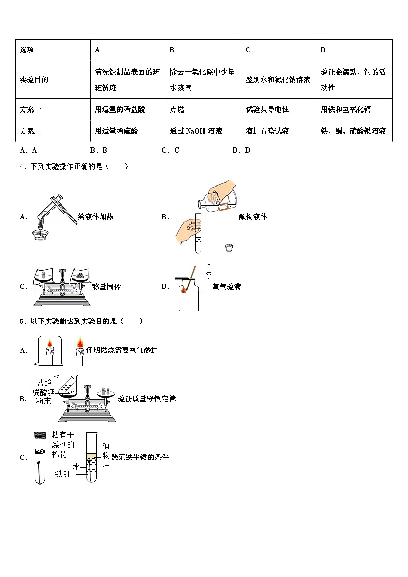 2025-2026学年鹰潭市中考化学考试模拟冲刺卷（含答案解析）第2页