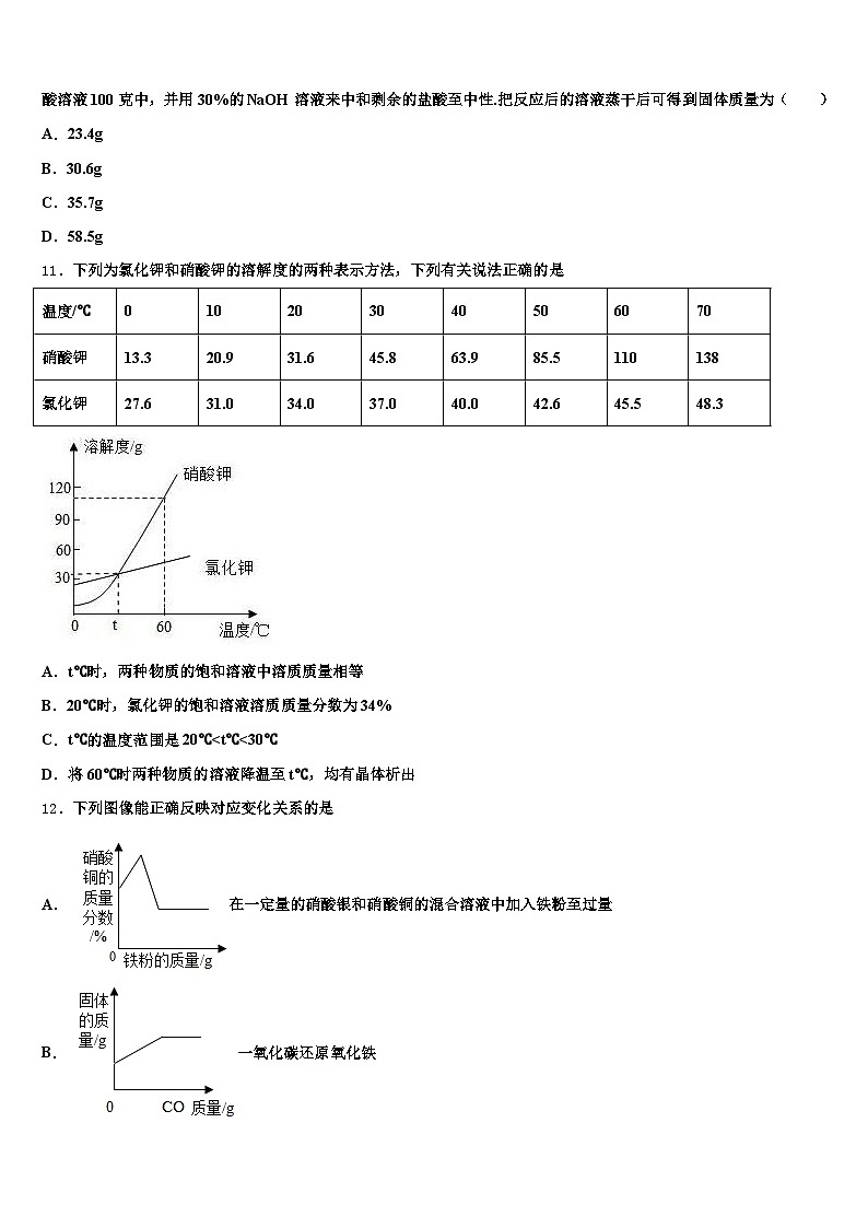 2025-2026学年西藏自治区林芝市中考化学适应性模拟试题（含答案解析）第3页