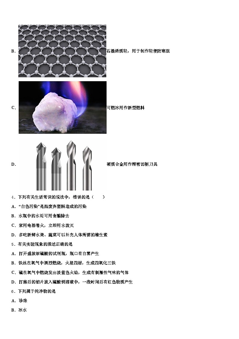 2026届益阳市中考化学全真模拟试题（含答案解析）第2页