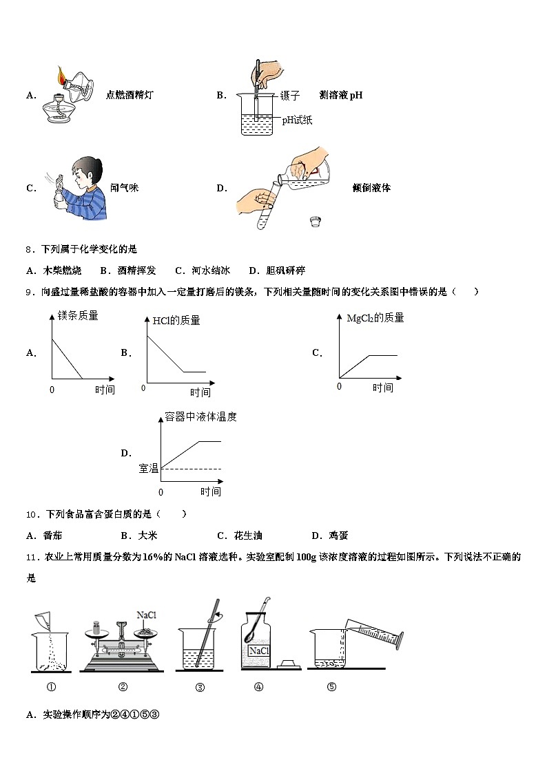 2025-2026学年四川省绵阳市中考押题化学预测卷（含答案解析）第3页