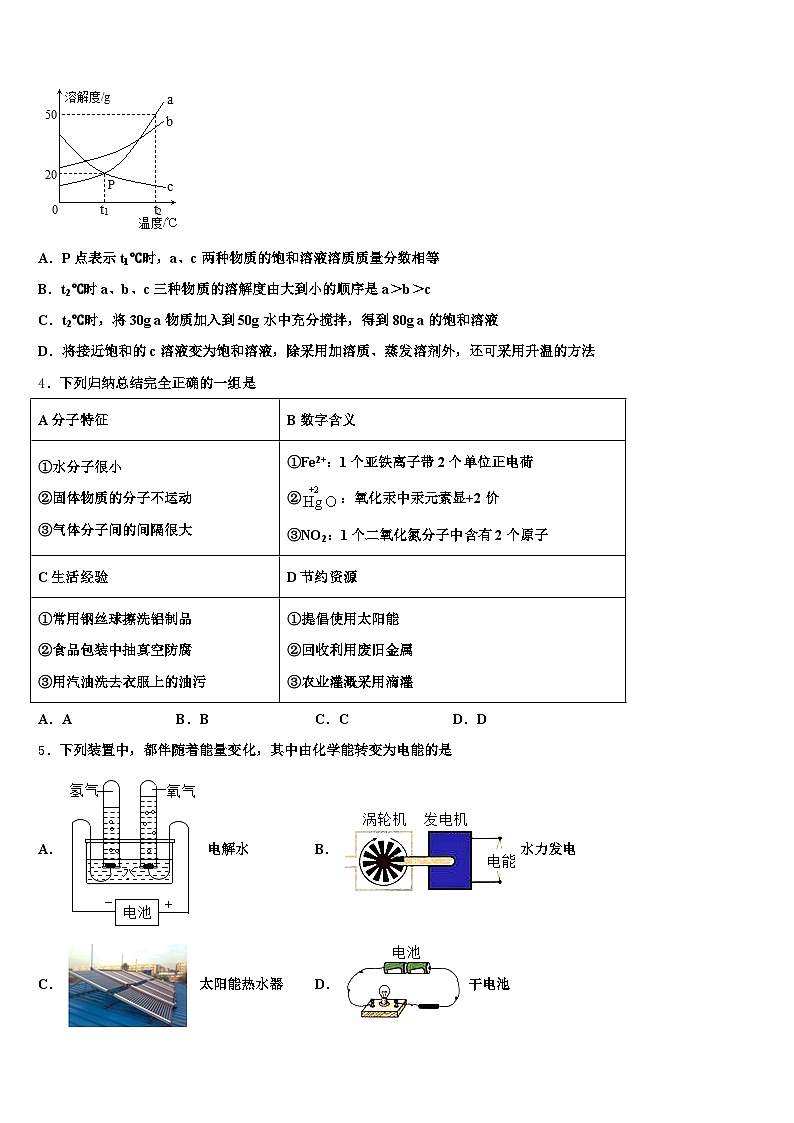 2026届安徽省铜陵市中考化学最后冲刺浓缩精华卷（含答案解析）第2页