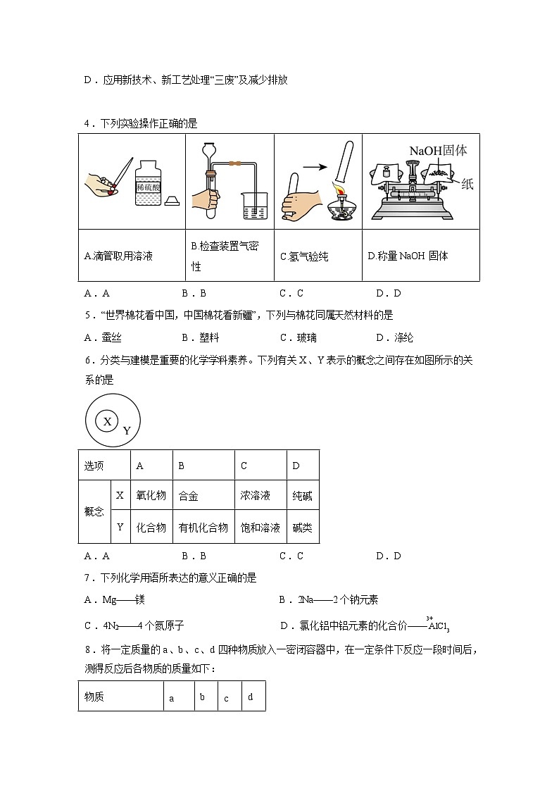 2026年山东省泰安市岱岳区中考一模考前示范化学卷含答案第2页