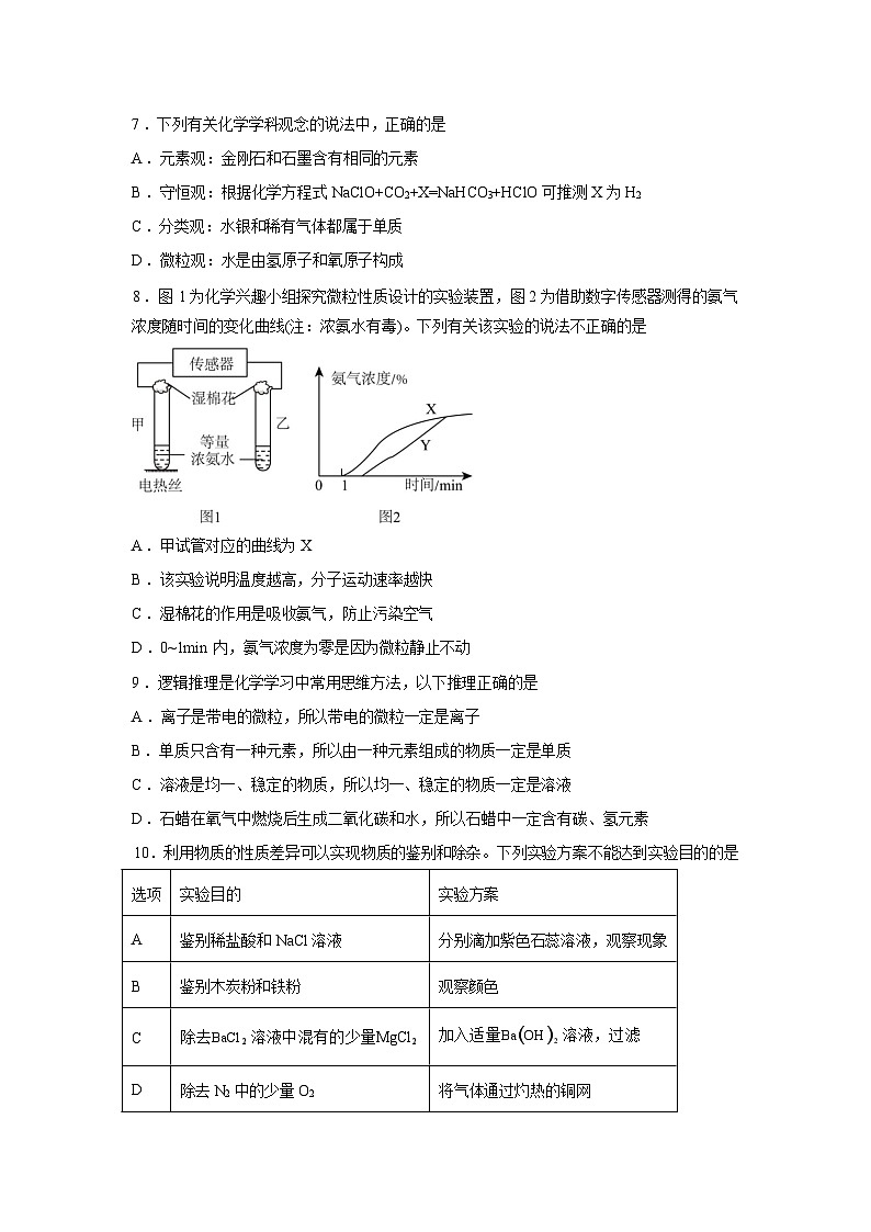 2026年山东省济南市长清区中考一模考前示范化学试卷含答案第2页