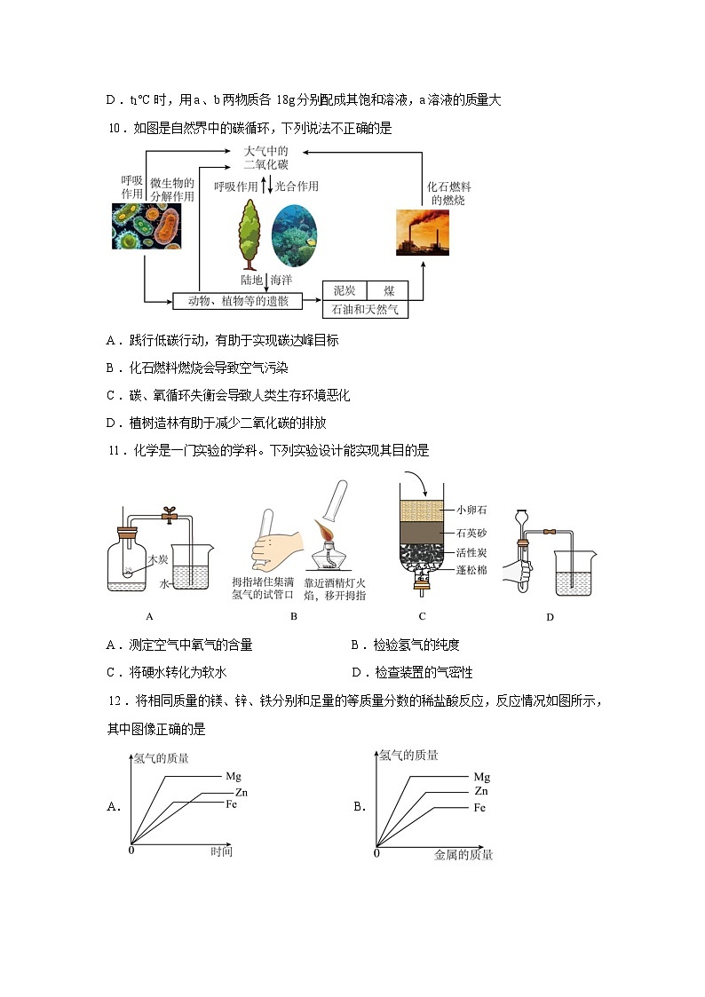 2026年山东省淄博市淄川区中考一模考前示范化学试卷含答案第3页