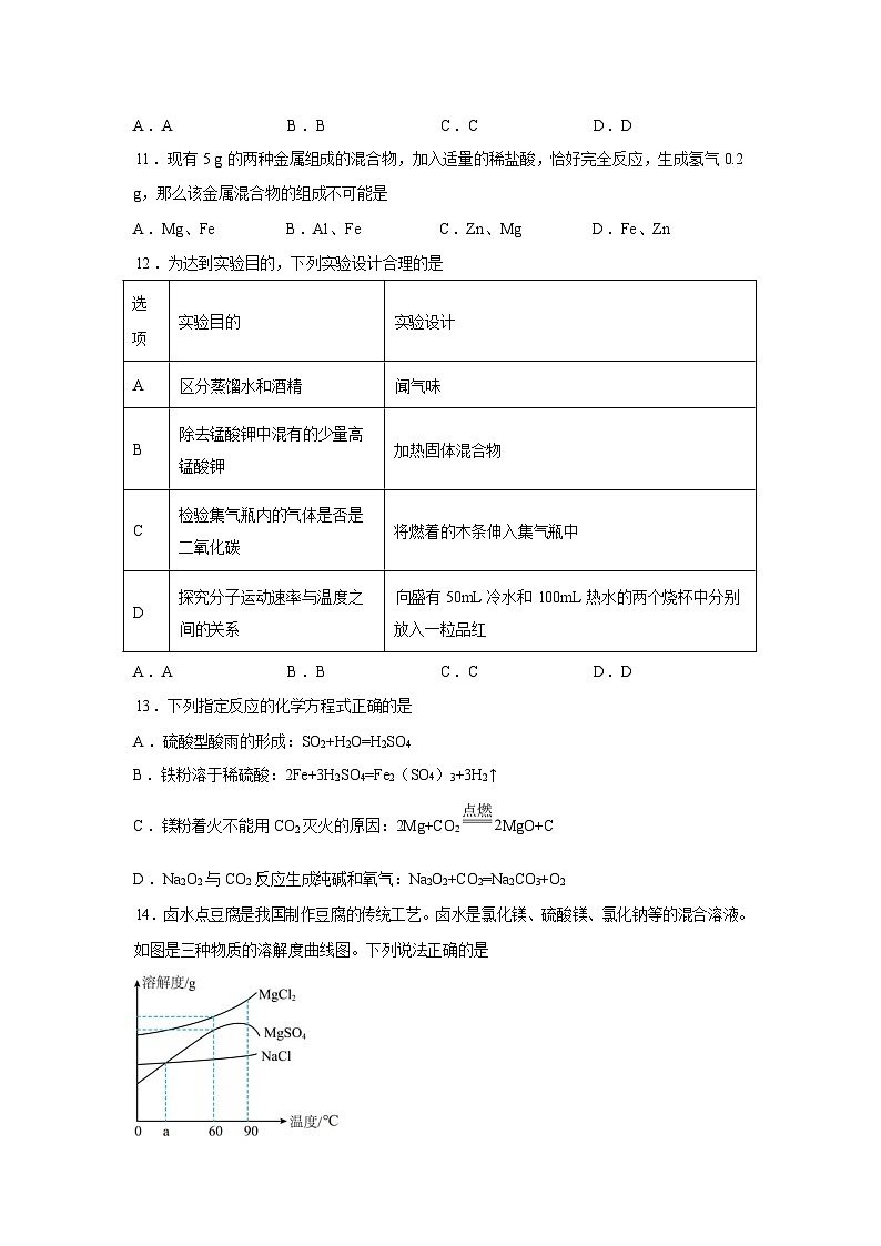 2026年山东省淄博市高新区中考一模考前示范化学试卷含答案第3页