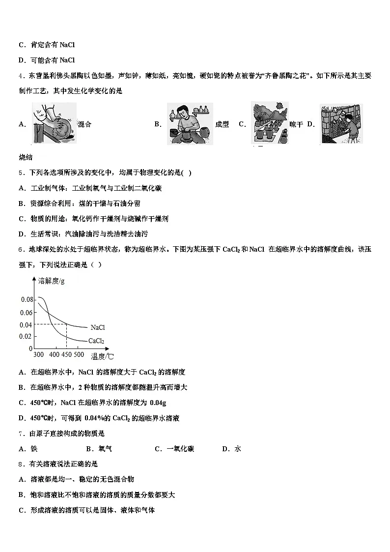 2025-2026学年江苏省连云港市中考猜题化学试卷（含答案解析）第2页