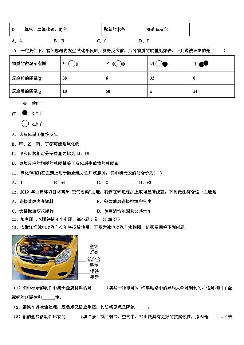 2025-2026学年宁夏回族自治区吴忠市中考三模化学试题（含答案解析）第3页