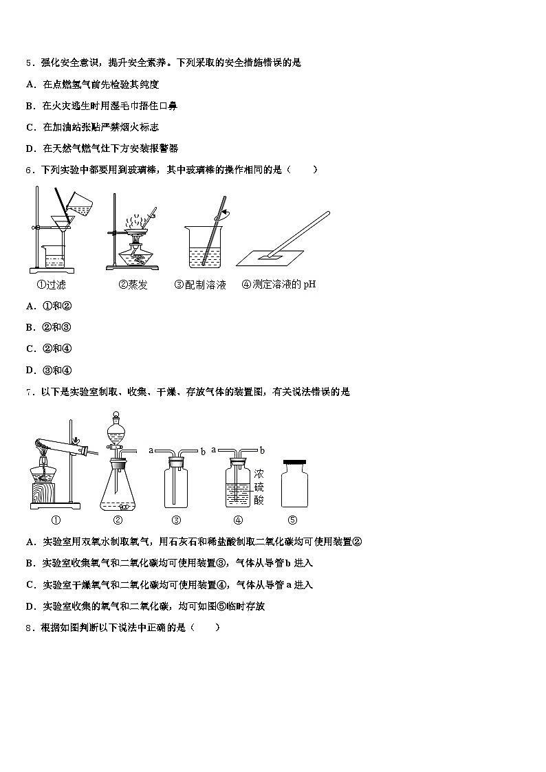 2025-2026学年上海市中考化学全真模拟试卷（含答案解析）第2页