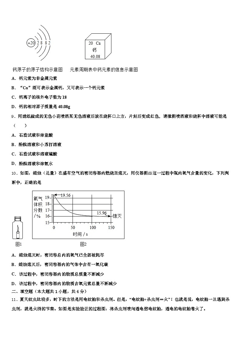 2025-2026学年上海市中考化学全真模拟试卷（含答案解析）第3页