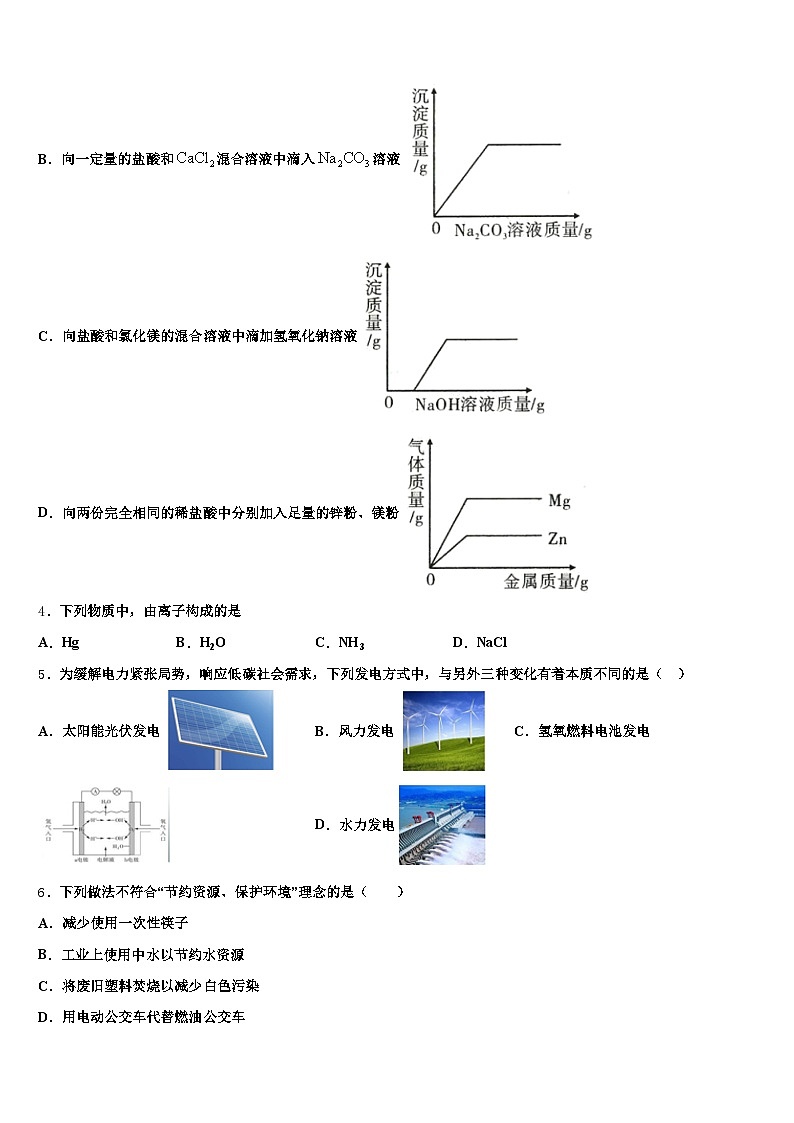 2025-2026学年铜川市中考化学四模试卷（含答案解析）第2页