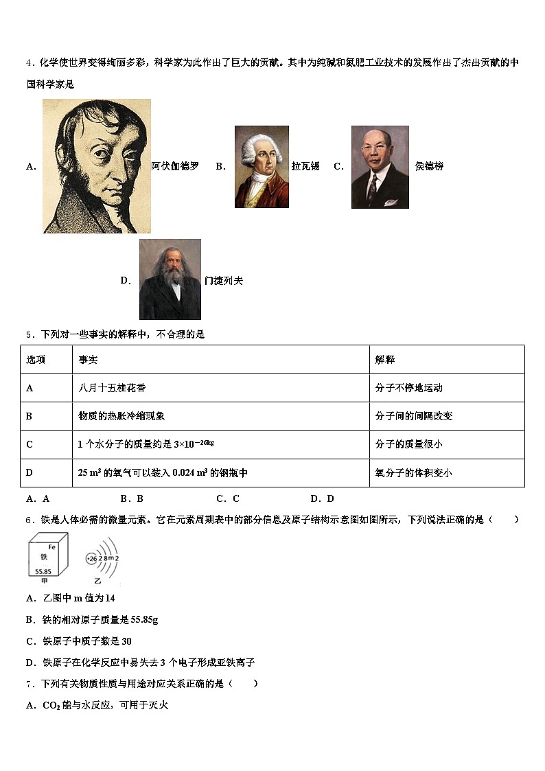 2025-2026学年长沙市中考化学全真模拟试卷（含答案解析）第2页