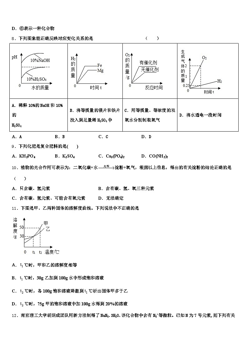 2026届北京市中考化学五模试卷（含答案解析）第3页
