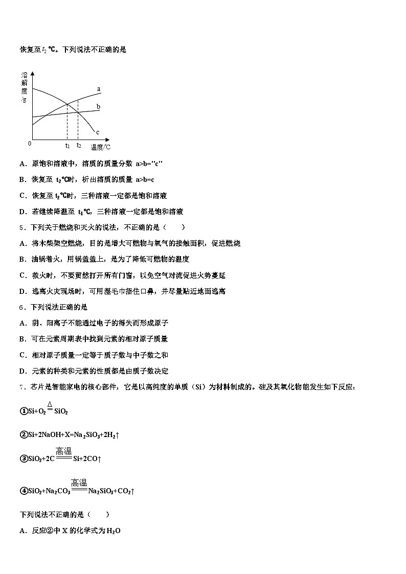2026届常德市中考化学押题卷（含答案解析）第2页