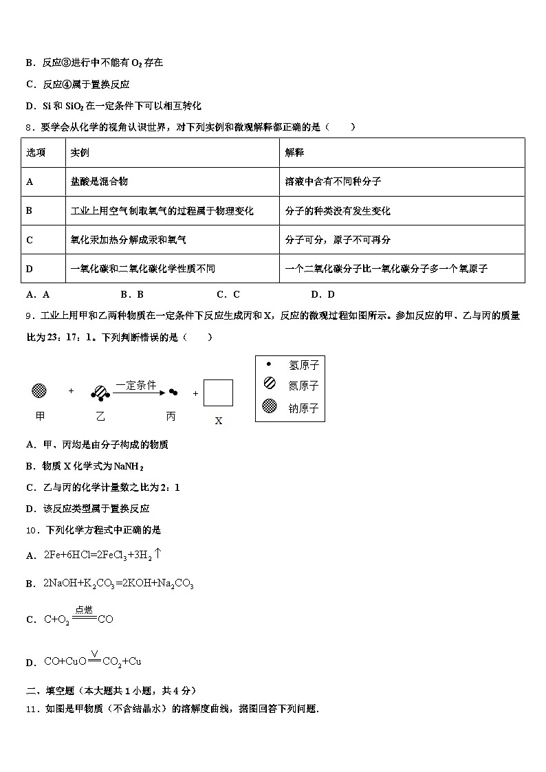 2026届常德市中考化学押题卷（含答案解析）第3页