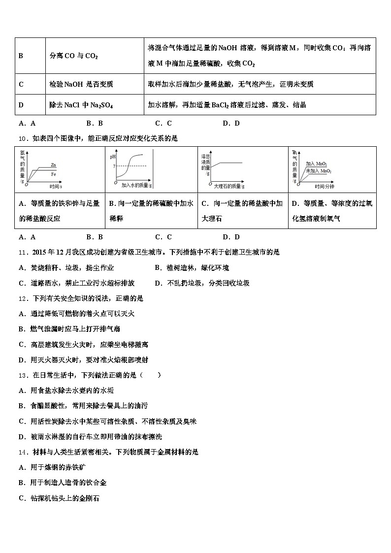 2026届海南省中考化学仿真试卷（含答案解析）第3页