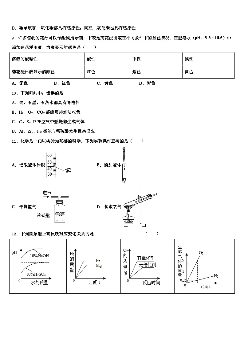 2026届江西省吉安市中考押题化学预测卷（含答案解析）第3页