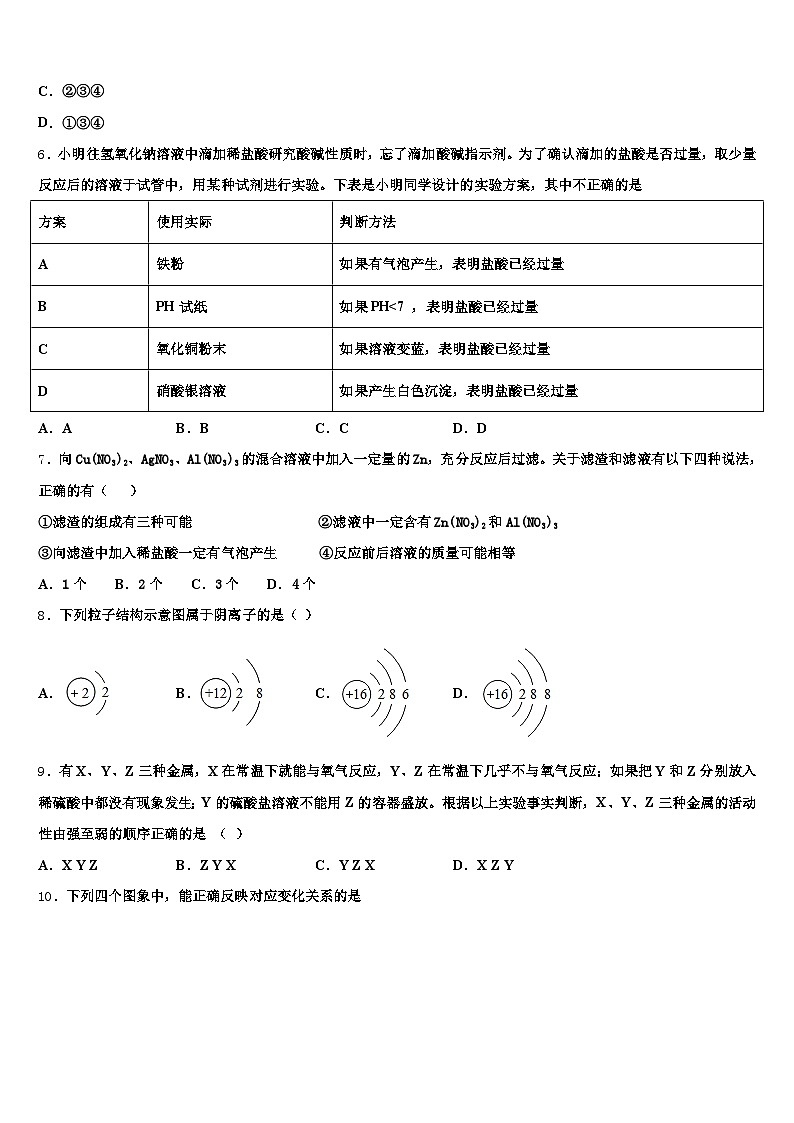 2026届泸州市中考适应性考试化学试题（含答案解析）第2页