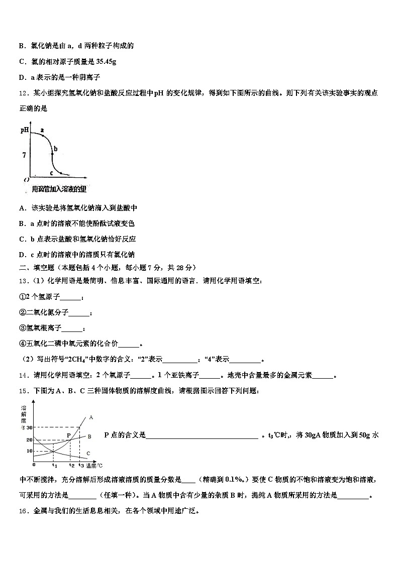 2026届庆阳市中考化学模试卷（含答案解析）第3页