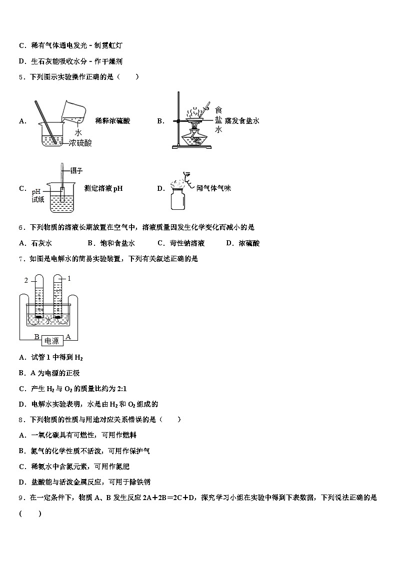 2026届汕头市中考化学全真模拟试卷（含答案解析）第2页