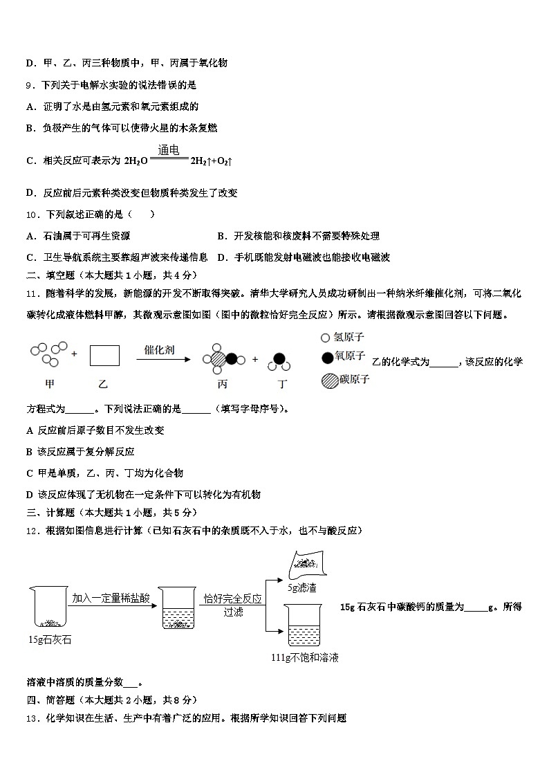 2026年邵阳市中考四模化学试题（含答案解析）第3页