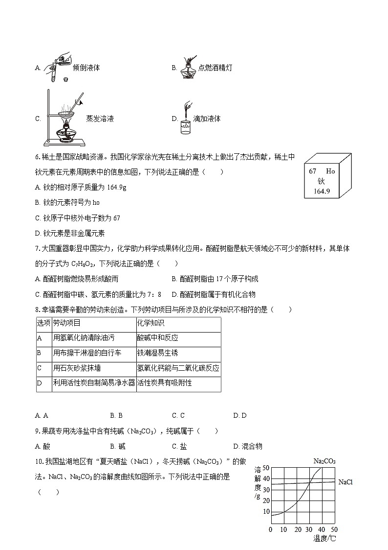 2025-2026学年辽宁省鞍山市铁西区九年级（下）月考化学试卷（3月份）-自定义类型第2页